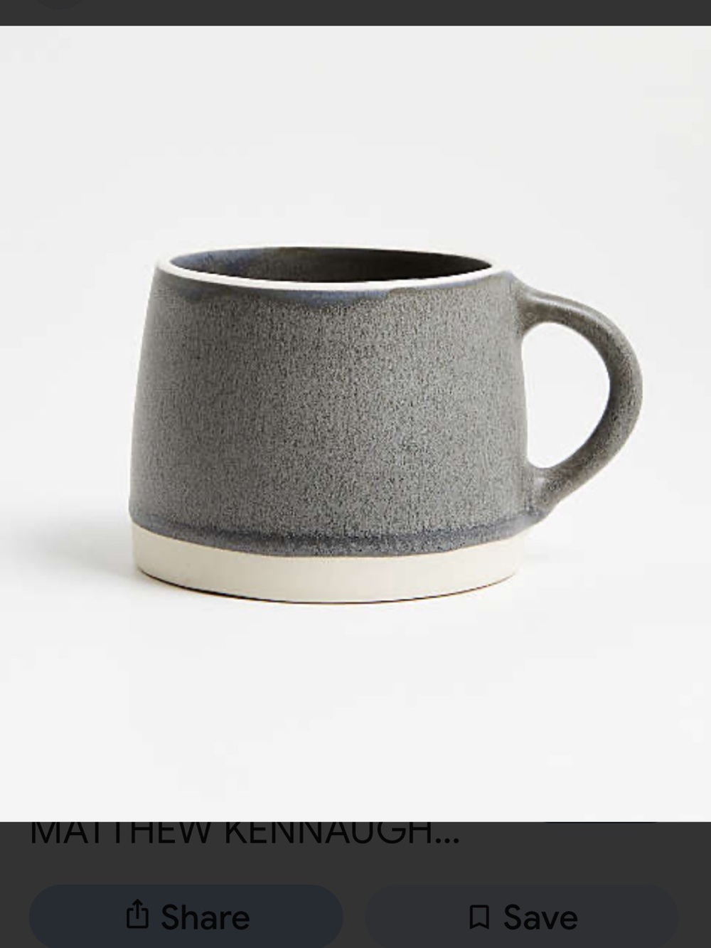 Crate & Barrel Alvia charcoal mug. Set of 5